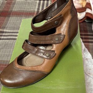 Bark/Brown Leather Women's boot Mary Jane.